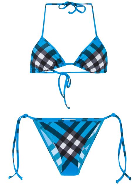 burberry blue bikini|women's Burberry swimsuit.